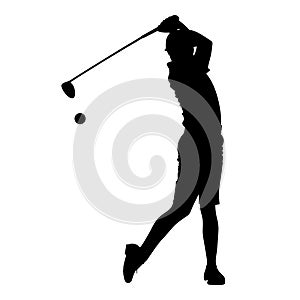 Golf swing silhouette