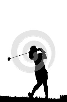 Golf swing silhouette