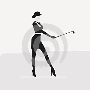 golf swing vector flat minimalistic isolated illustration