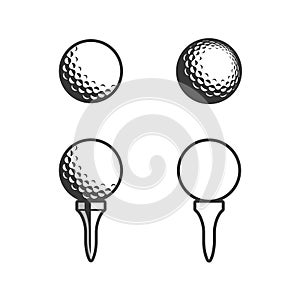 Golf Tee and ball Icon