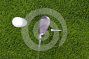 Golf tee shot with iron