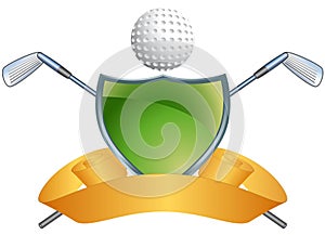 Golf Themed Background - Green Shield