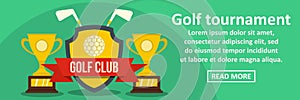 Golf tournament banner horizontal concept