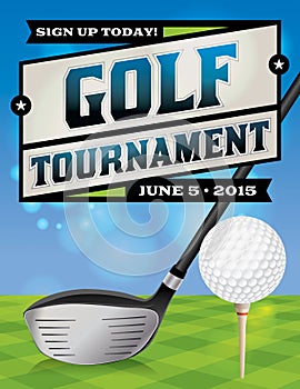 Golf Tournament Flyer Illustration