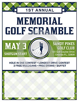 Golf Tournament Flyer Template photo
