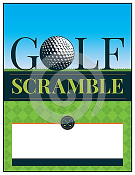 Golf Tournament Scramble Flyer Illustration