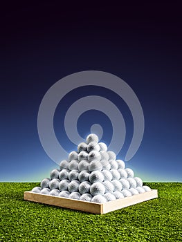 Golf training in the driving range