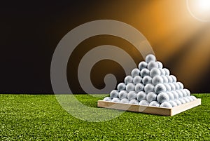 Golf training in the driving range