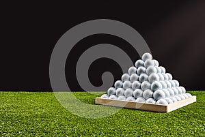 Golf training in the driving range