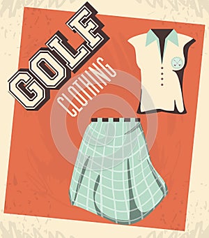 Golf uniform femenine shirt and skirt