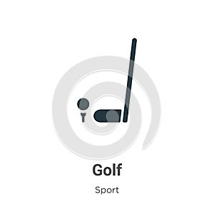 Golf vector icon on white background. Flat vector golf icon symbol sign from modern sport collection for mobile concept and web