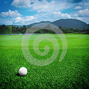 Golfball on course
