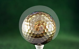 Golfball in gold