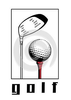 Golfball and Golfclub