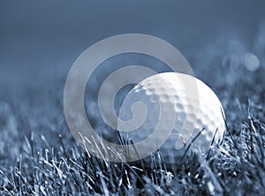 Golfball in grass