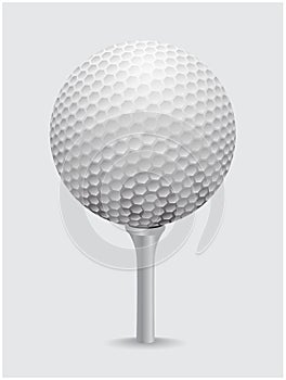 Golfball realistic vector. Image of single golf equipment on cone ball