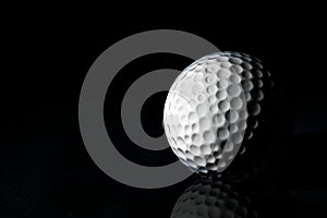 Golfballs on black Background