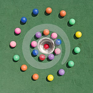 Golfballs In Circle
