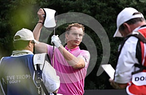 Golfer in action at the Seve trophy 2013 , france