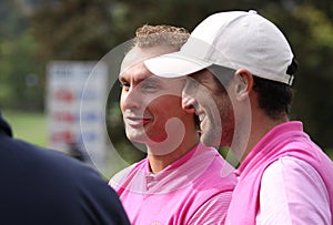 Golfer in action at the Seve trophy 2013 , france