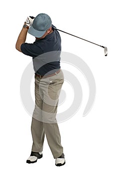 Golfer back swing