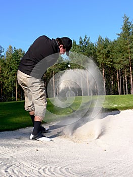 Golfer - Bunker Shot photo