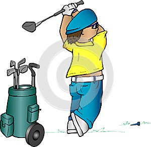 Golfer cartoon