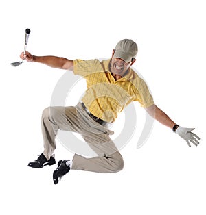 Golfer Clicking Heels photo