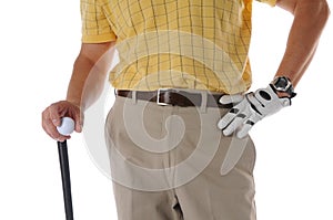 Golfer close up