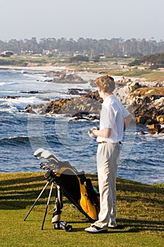 Golfer on the Coast