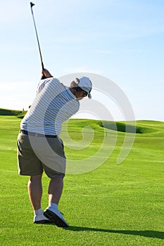 Golfer on the fairway