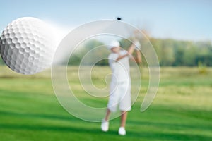 Golfer and golf ball