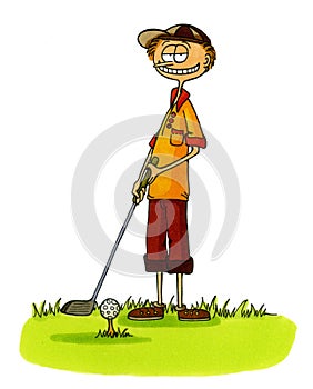 Golfer - Golf Cartoons Series Number 6