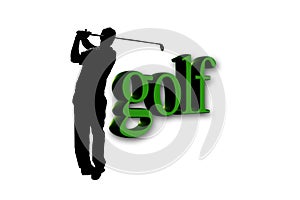 Golfer - golf text