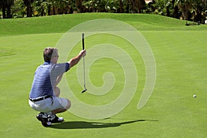 Golfer on the green