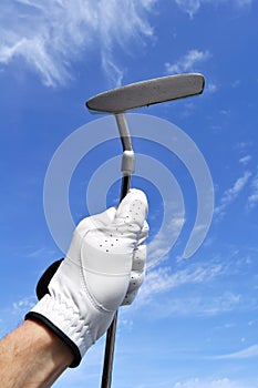 Golfer Holding a Putter