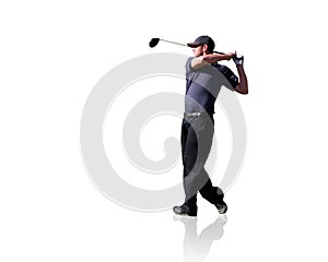 Golfer Isolated photo