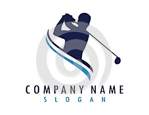 Golfer modern logo