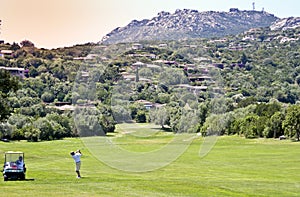 Golfer at Pevero