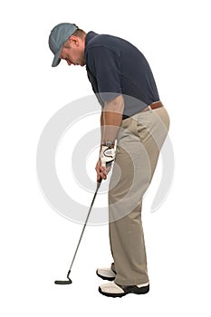 Golfer putting