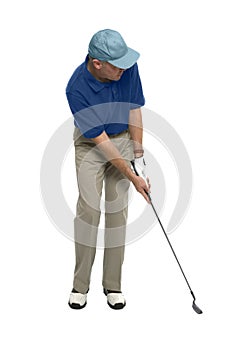 Golfer putting