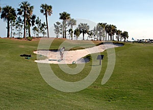 Golfer In A Sand Trap