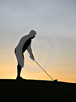 Golfer silhouette