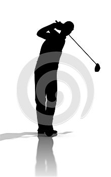 Golfer silhouette photo