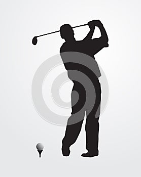 Jugador de golf silueta 