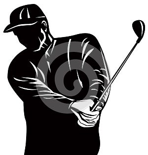 Golfer silhouette