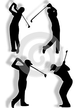 Golfer silhouette