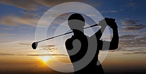 Golfer silhouette