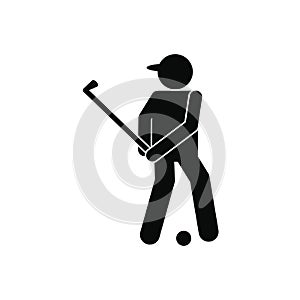 Golfer silhouette icon