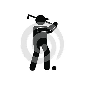 Golfer silhouette icon